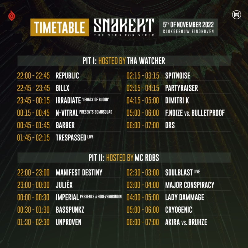 Check the Snakepit timetable & final info! Snakepit 2024